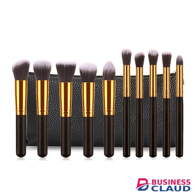 10pcs Makeup Brushes Set For Foundation -Black