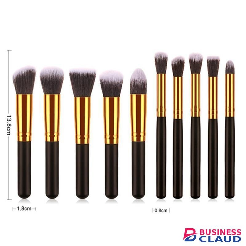 10pcs Makeup Brushes Set For Foundation -Black