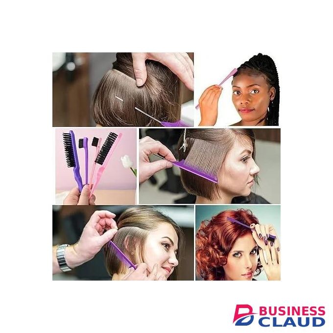 12PCS Hair Styling Comb Set Hair Brush Hairdressing Tool Set Hair Comb Set Curly Hair Accessories Hairpin Hair Band Wide Tooth Comb Bottle Silicone Scalp Massager Shower Shampoo Brush Tail Comb Edge Brush