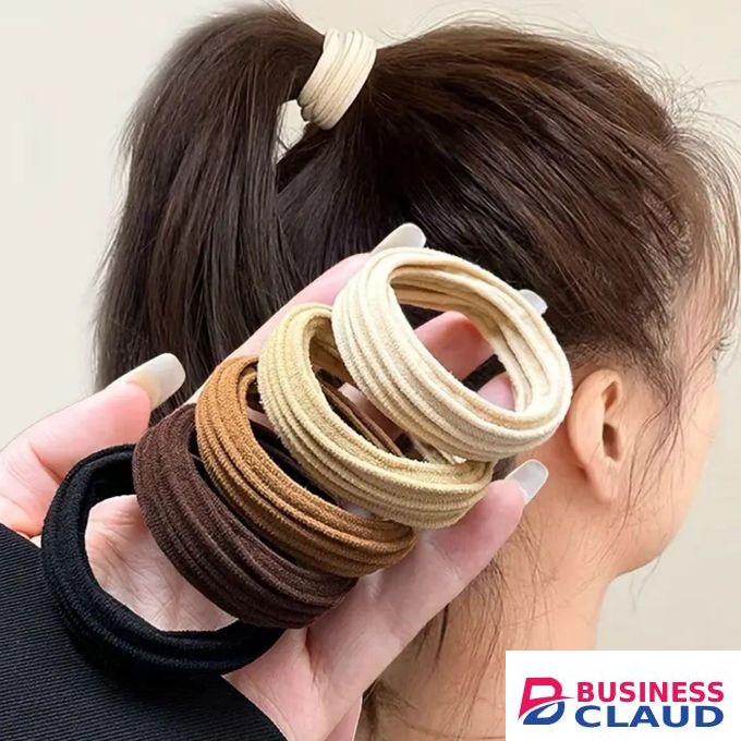 10 Pcs Soft Stretch Hair Bands - Seamless Elastic Hair Ties, Gentle Ponytail Holders for Thick/Thin Hair, No Pull No Damage Hair Elastics for Women, Girls, and Kids