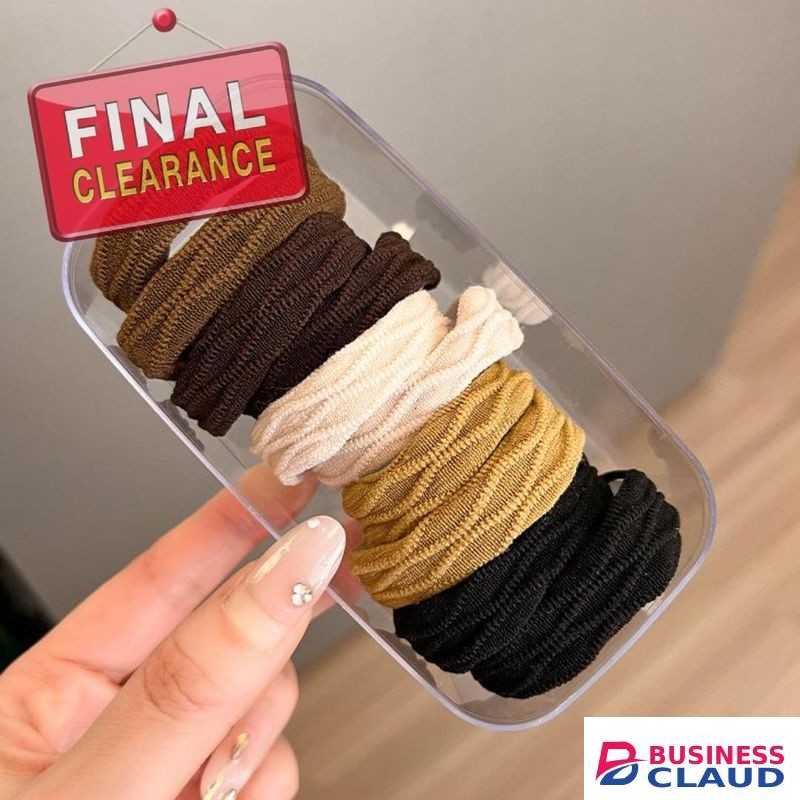 10 Pcs Soft Stretch Hair Bands - Seamless Elastic Hair Ties, Gentle Ponytail Holders for Thick/Thin Hair, No Pull No Damage Hair Elastics for Women, Girls, and Kids