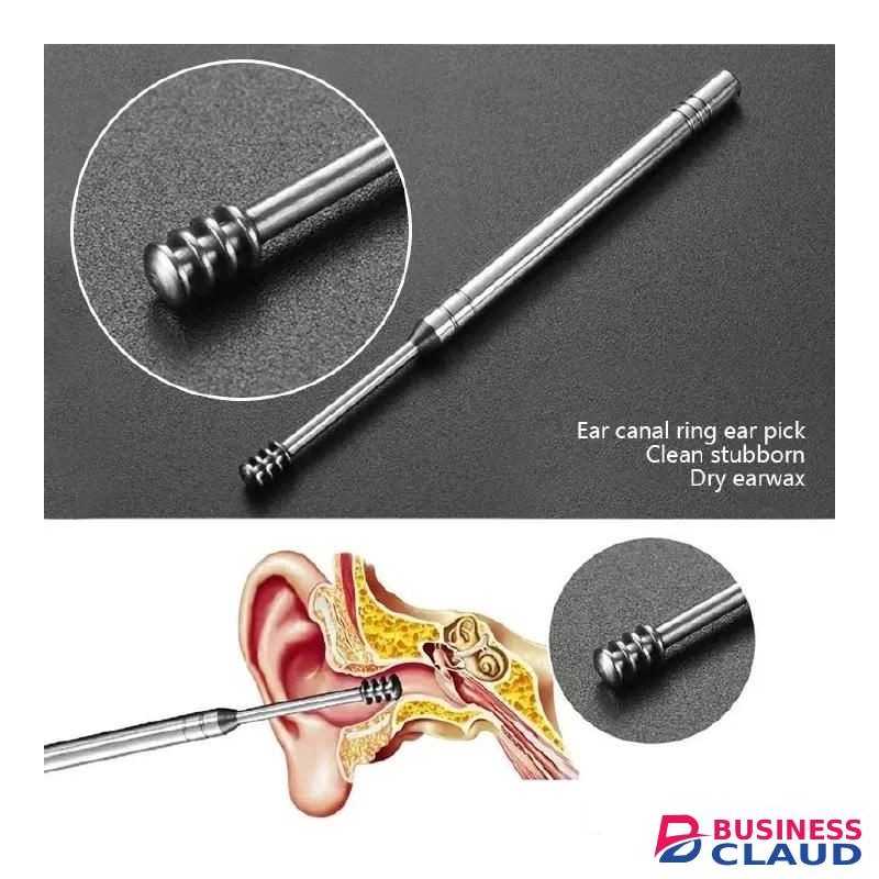 6Pcs/set ear cleaner Ear Wax Pickers Stainless Steel Earpick Wax Remover kit earwax Spoon Care Ear Clean Tools