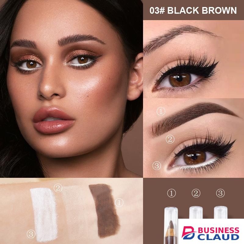 New popular EYEBROW cross-border cost performance practical eyebrow pencil concealer eyeliner durable waterproof eyebrow pencil 3 sets