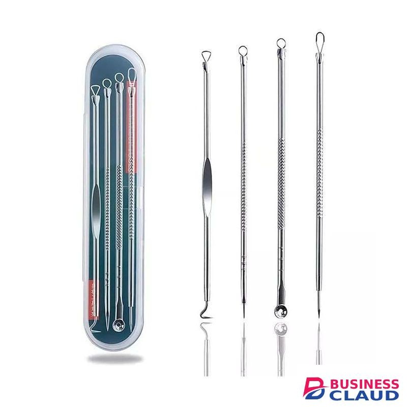 4pcs Stainless Steel Facial Acne Remover Tool Set