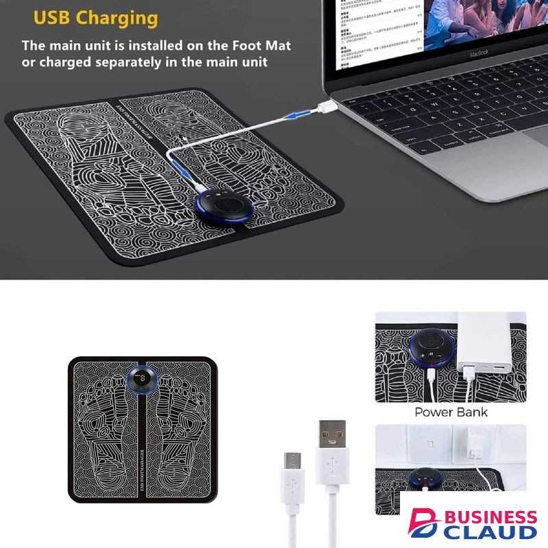 EMS Foot Massager,Folding Portable Feet Massage Machine,Electronic Muscle Stimulatior Massage Mat USB Rechargeable