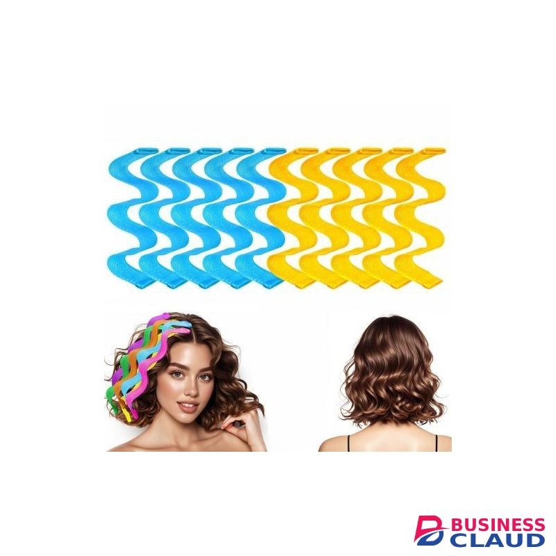 10 Spiral Hair Curlers, Magic Styling Kit