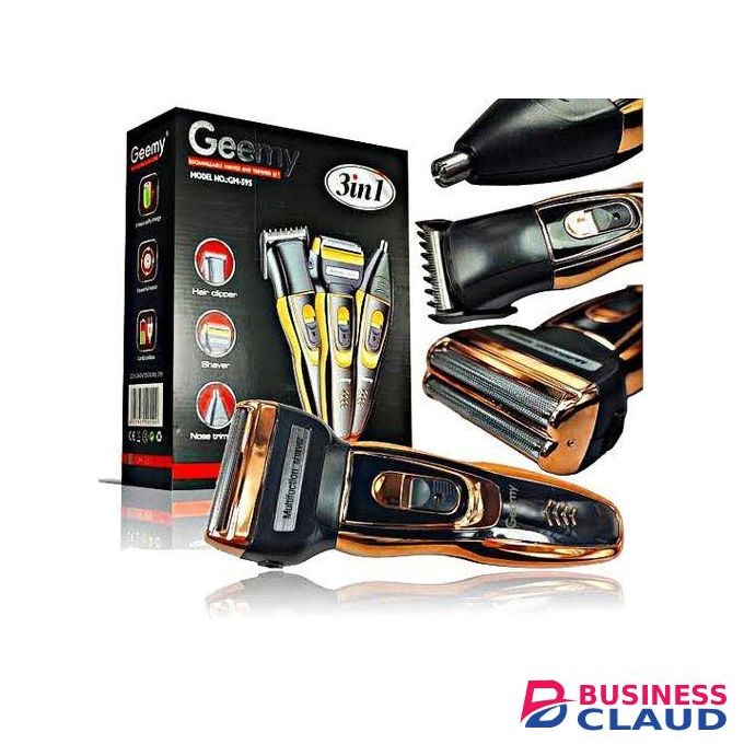 Geemy ELECTRIC 3 In1 PERSONAL CARE SET 3In1 RECHARGEABLE HAIR Clipper SHAVING MACHINE FOR WOMEN // LADIES PUBIC HAIR & MEN HAIR SHAVER AND BEARD TRIMMER BARBERING SHAVING MACHINE
