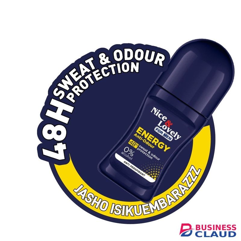 Nice & Lovely Men Energy Roll On for underarm dryness plus 48h Sweat & Odour protection