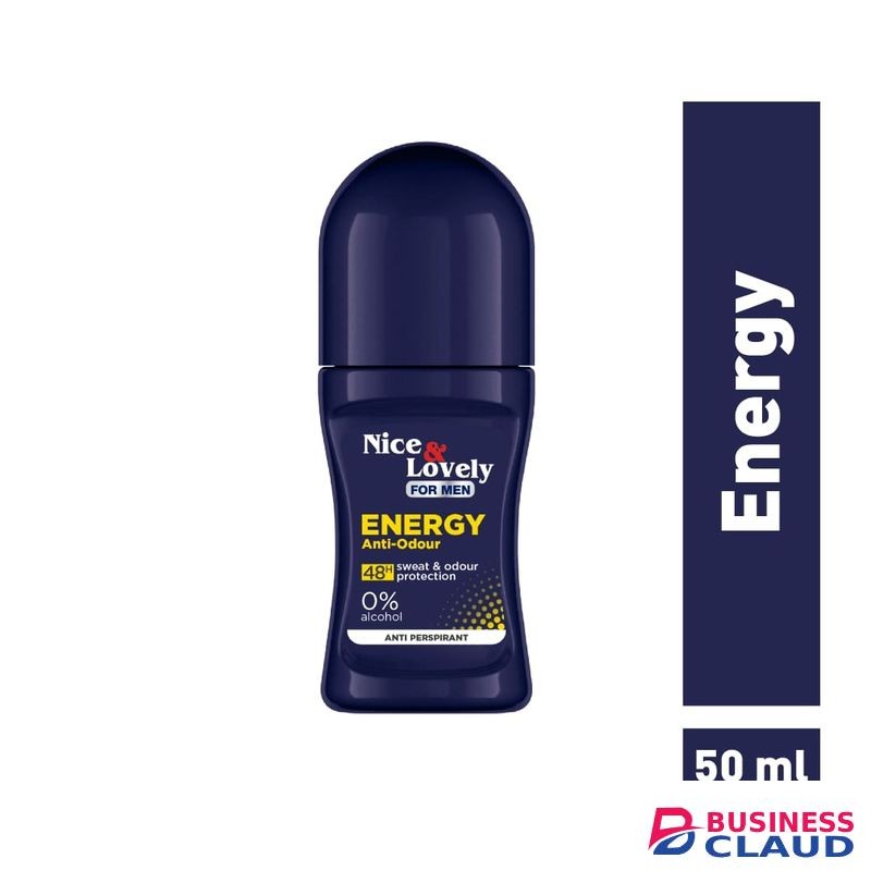 Nice & Lovely Men Energy Roll On for underarm dryness plus 48h Sweat & Odour protection