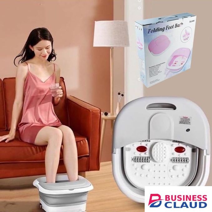 High quality portable silicone folding electric foot bath foot massage machine,it vibrates and create bubbles