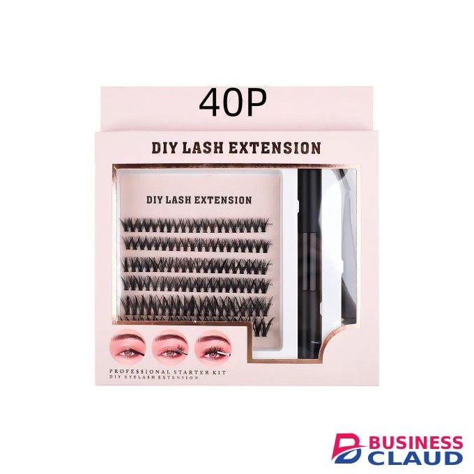 Homarom DIY Eyelash Extension Single Cluster False Lashes Kit Lash Clusters D Curl 10-14mm