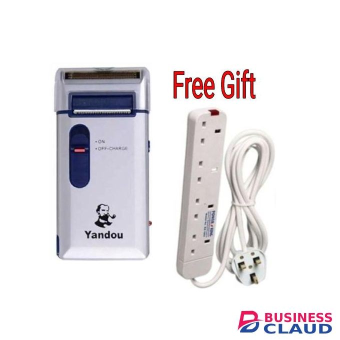 Yandou Smart Rechargeable Beard Or Body Smoother, Hair Shaver, Hair Shaving Machine for ladies and men + Free 4 way extension cable for all electronics