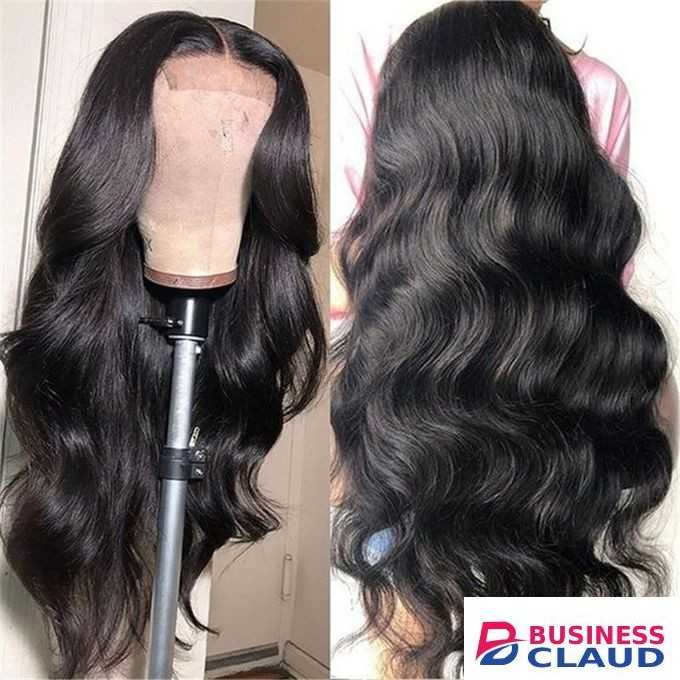 Wigs Medium Length Curly Hair Parted With Big Waves Wig