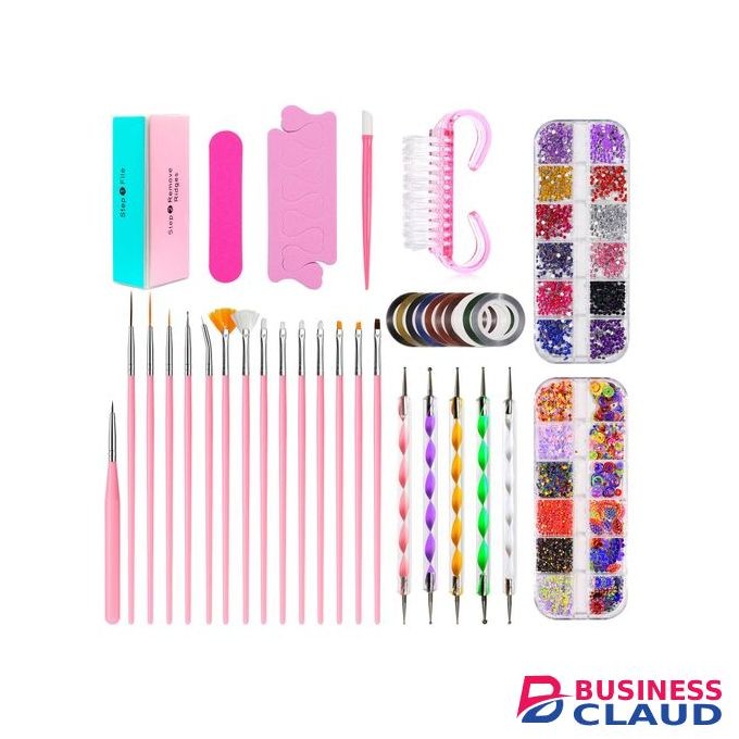 Nail Art Kits Manicure Tools 3D Nail Tool UV Nail Painting Brush Set Dotting Pen Rhinestones Decor
