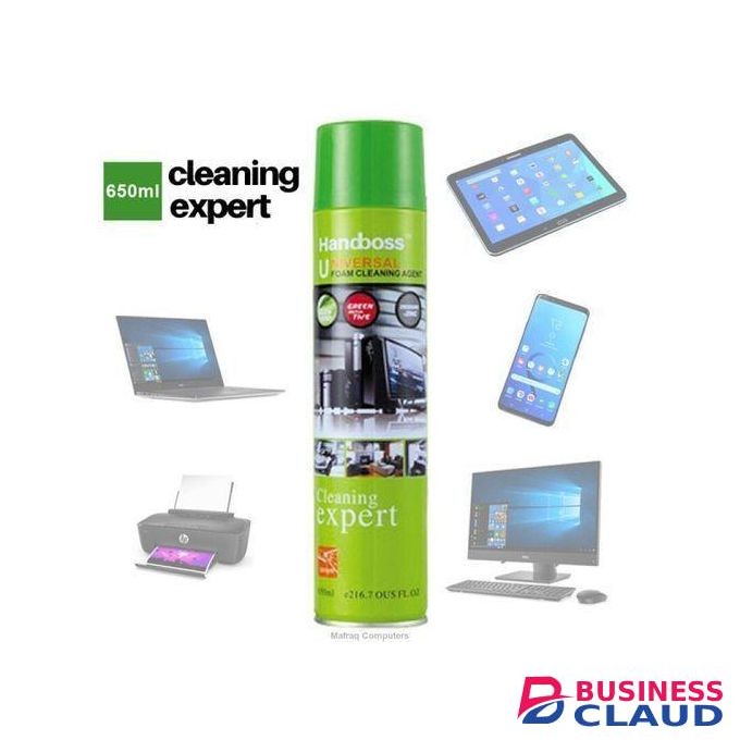Handboss Universal Foam Cleaning Spray Agent Non- Toxic for All Electronic, Car Seat and Dashboard, Plastic, Metals and Surfaces of Machines, Foam Cleaning Expert Spray (650ml)