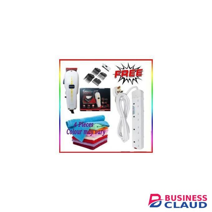 Geemy Affordable Barber Shaving Machine-Kinyozi + Free 4 Way Power Extension & Face Towels