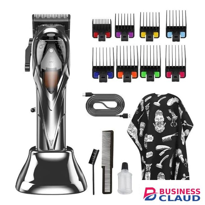 Electric Shaver, Electric Trimmer, Electric Barber Mens Hair Clipper 10W Barbers Kit Set