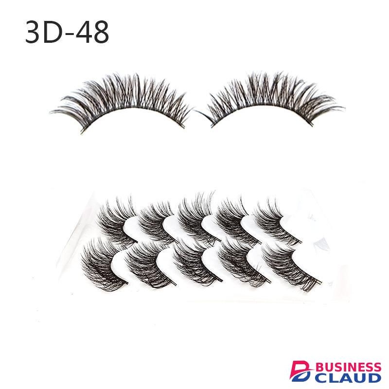 5 Pairs False Eyelashes Synthetic Fiber Material