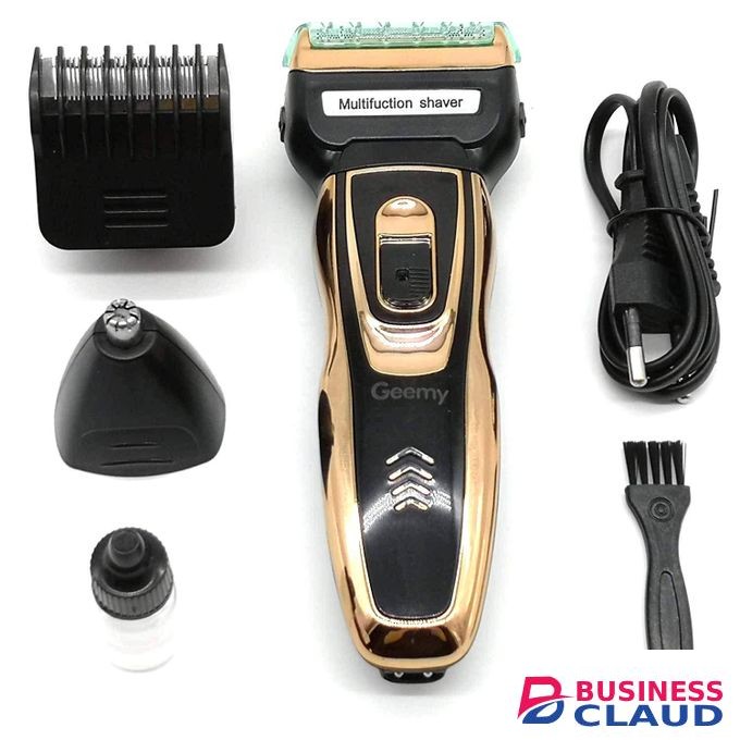 Geemy GEMY-GM595 Shaver Beard Trimmer Nose Ear Hair 3 In 1 Wireless Zero Machine Grooming Kit System