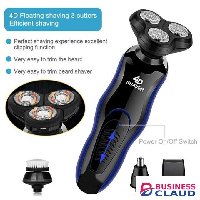 4 in 1 Waterproof Electric Shaver Rechargeable Razor for Men Beard Trimmer