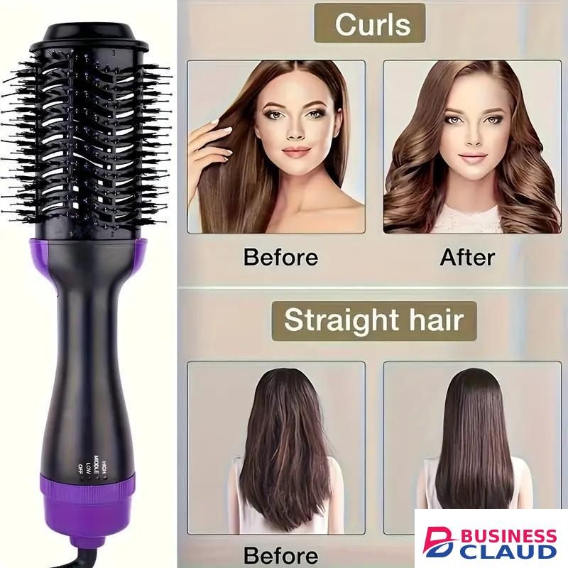 4 in 1 hot air comb, women's hair comb, straight hair/curling comb styler
