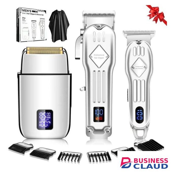 Electric Shaver,Hair Clippers Set & Electric Shavers for Men,Cordless Beard Trimmer Hair Trimmer Men's Beard Grooming Kit Professional Electric Razor Barber Hair Cutting Kit