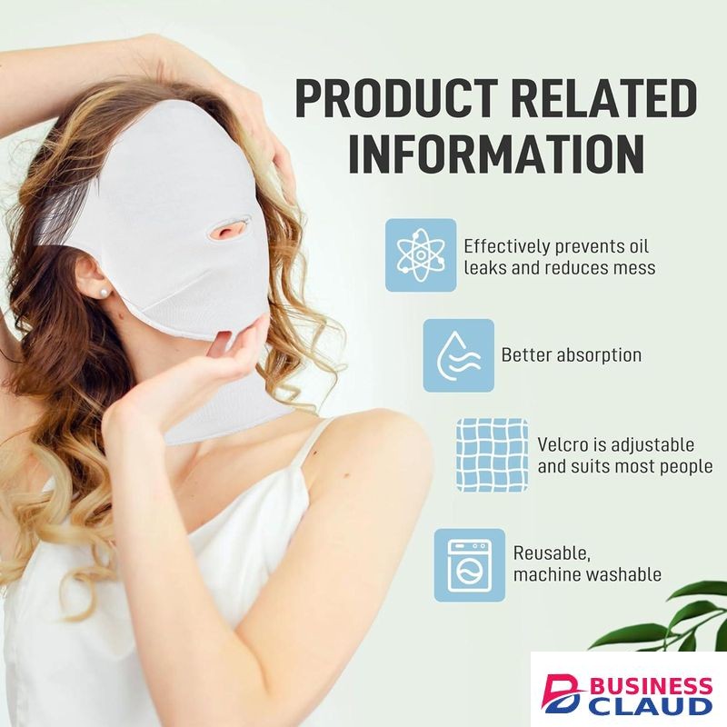 White Reusable Organic Castor Oil Packs for Face/ Neck Wraps Washable Anti Oil Leak