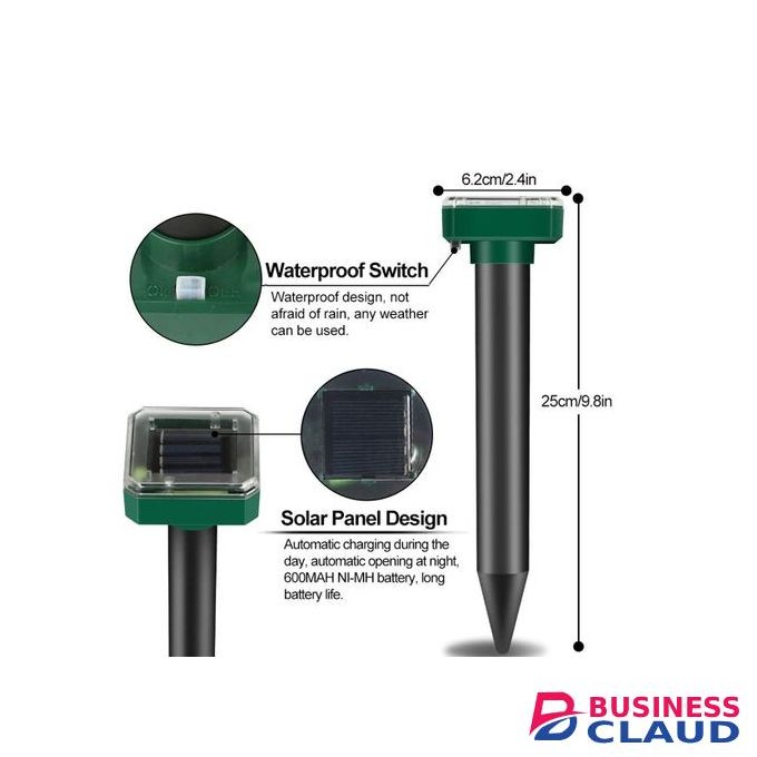 Solar Power Environmental Electronic Gopher Rodent Animal Control Ultrasonic Insect Repeller