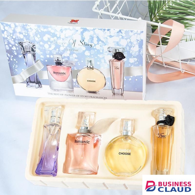 4Pcs Women Perfumes Ladies Fragrances Classic Lasting Perfumes Gift