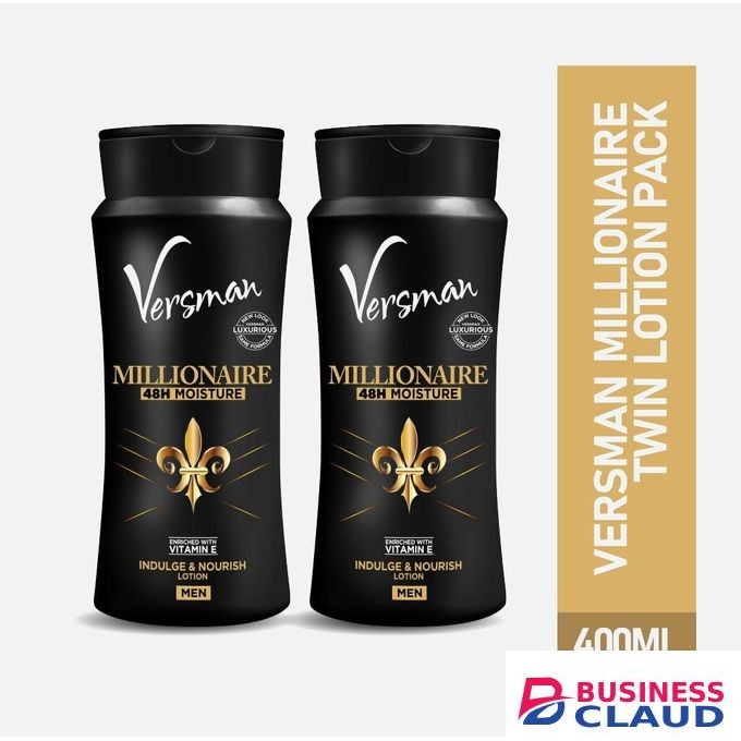 VERSMAN Twin Millionaire 400ml Lotion (Pack of 2)