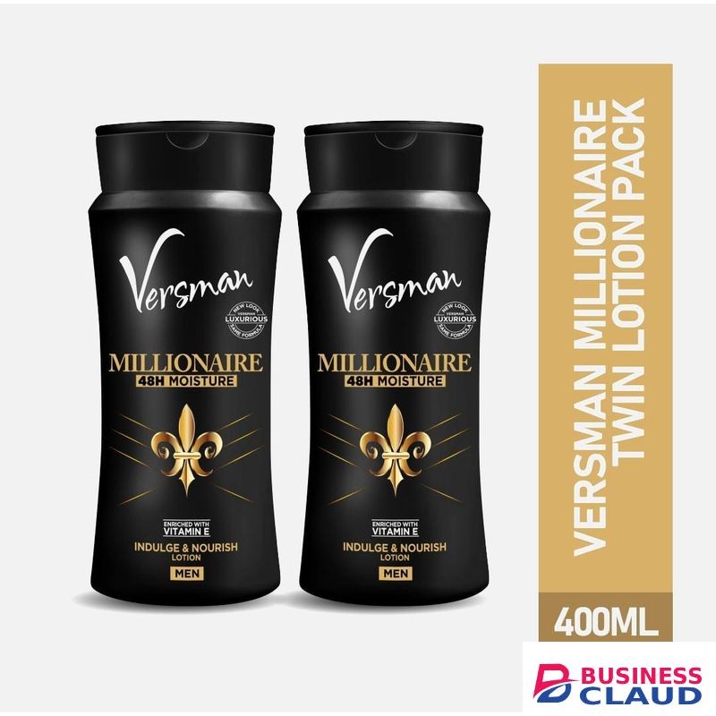VERSMAN Twin Millionaire 400ml Lotion (Pack of 2)