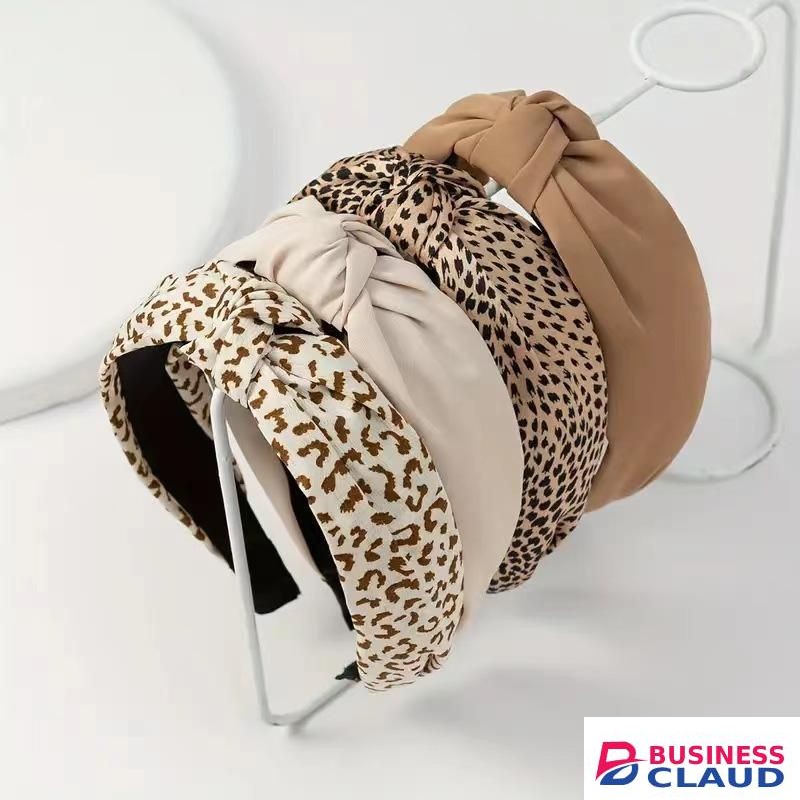 4pcs women's headbands, leopard print headbands, suitable for women/girls