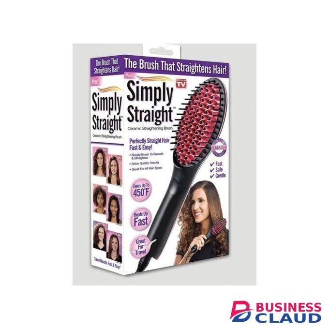Hot Comb Blow Dry Hair Straightener Brush Electric Hand Hair