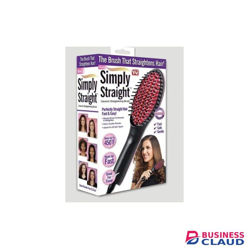 Hot Comb Blow Dry Hair Straightener Brush Electric Hand Hair