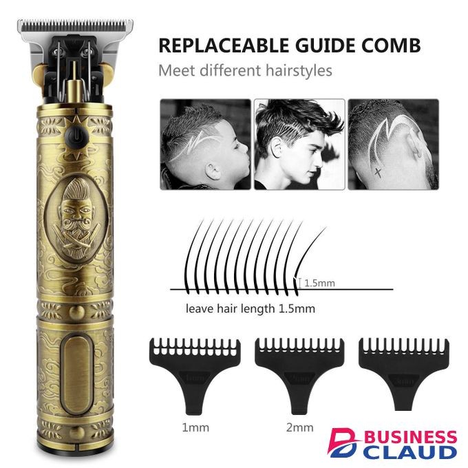 Hair Shaving Rechargeable Hair Cliipper Rechargeable Cordless Close Cutting T-Blade Trimmer for Men
