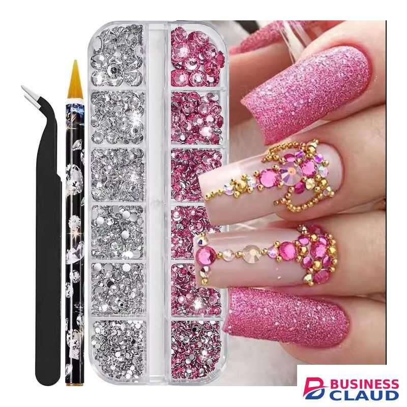 12grids Pearls Beads 3D Nail Craft Pearl Rhinestones