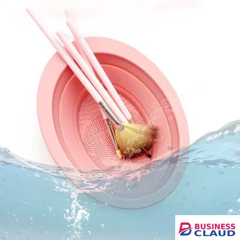 Silicone Makeup Brush Cleaning Bowl Beauty Cosmetic Brush Cleaner Makeup Brush Cleaning Mat Multifunction Foldable