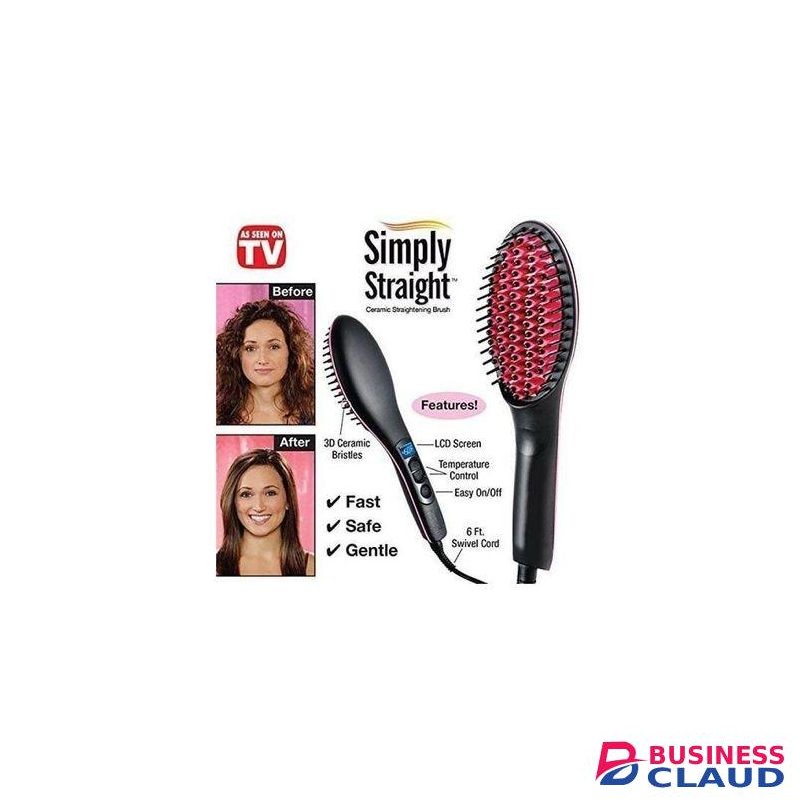 Simply Straight Straight Temperature Control Hair Straightener Brush