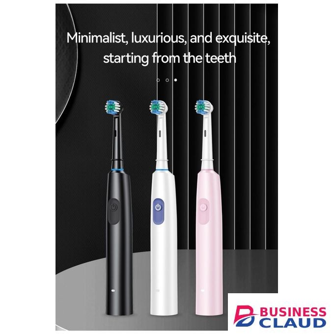“Deep Clean” fully automatic 4 rotary brush heads soft bristle smart mode charging electric toothbrush for adults,rotating Electric Toothbrush(pink)