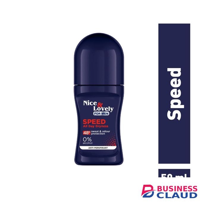 Nice & Lovely Men Speed Roll On for maximum protection, masculine fragrance plus 48h Sweat & Odour protection