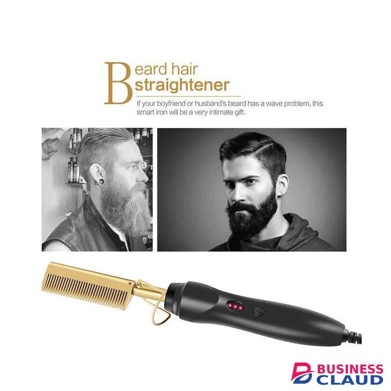 Portable Electric Hair Straightener Heating Hot Comb
