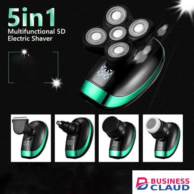 5D digital display electric s-haver, 5 in 1 bald hair clipper, rechargeable s-haver