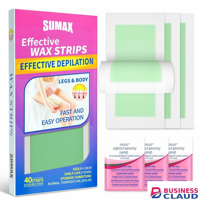 40pcs Double Sided Wax Strips Hair Removal Strips