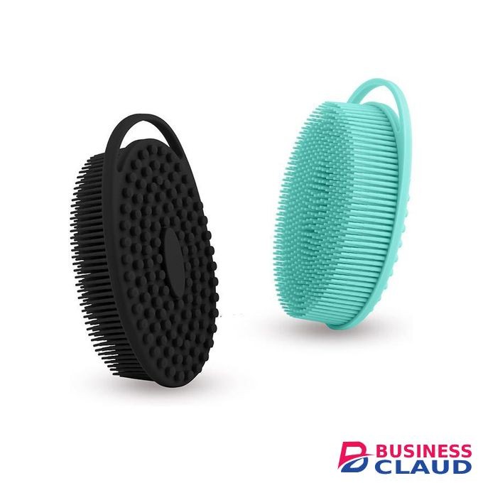Flushrenic 2 Pieces Silicone Body Scrubber (Green+Black)