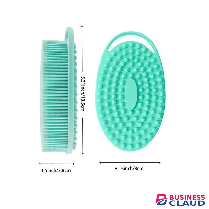 Flushrenic 2 Pieces Silicone Body Scrubber (Green+Black)