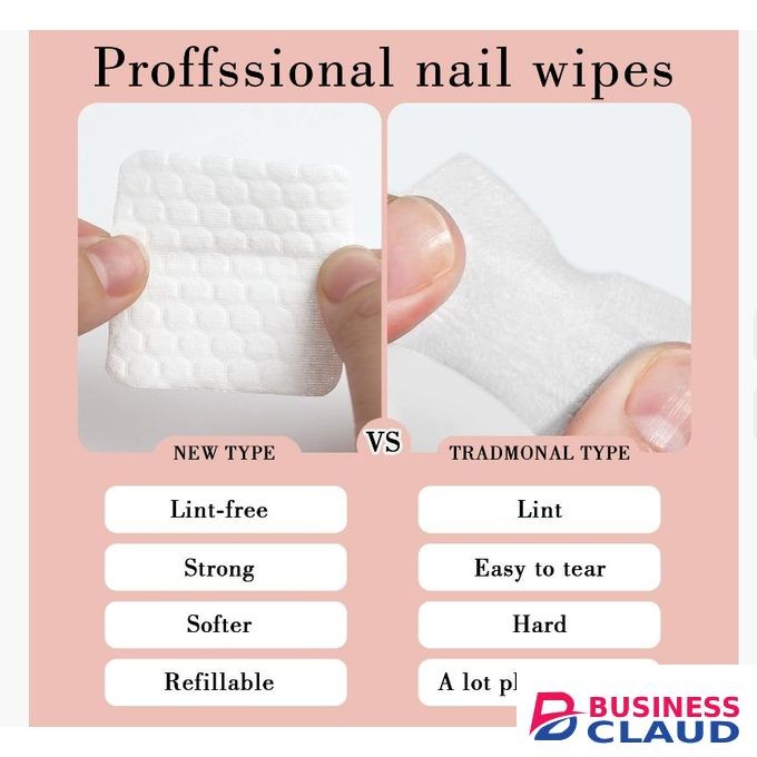 Nail Remover Wipes Nail Cleaning Pads, Non Woven Nail Pads For Beauty Salon