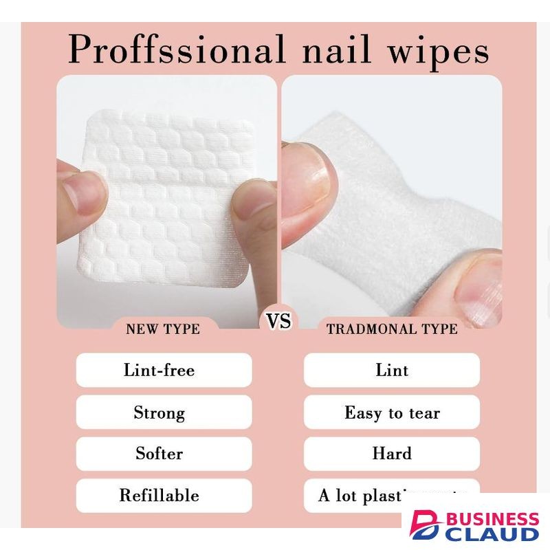 Nail Remover Wipes Nail Cleaning Pads, Non Woven Nail Pads For Beauty Salon