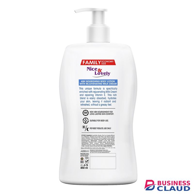 Nice & Lovely Nice & Lovely Body Milk Cream Lotion 850ml
