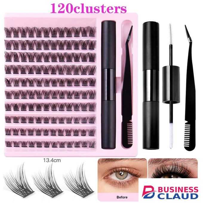 DIY Lash Extension Kit Single Cluster False Eyelashes 120pcs Lash Clusters