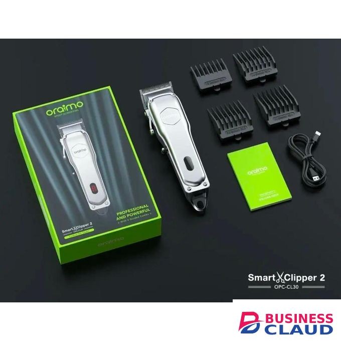 Oraimo Smart Clipper 2 Professional Hair Clipper LED Screen Display -Silver.